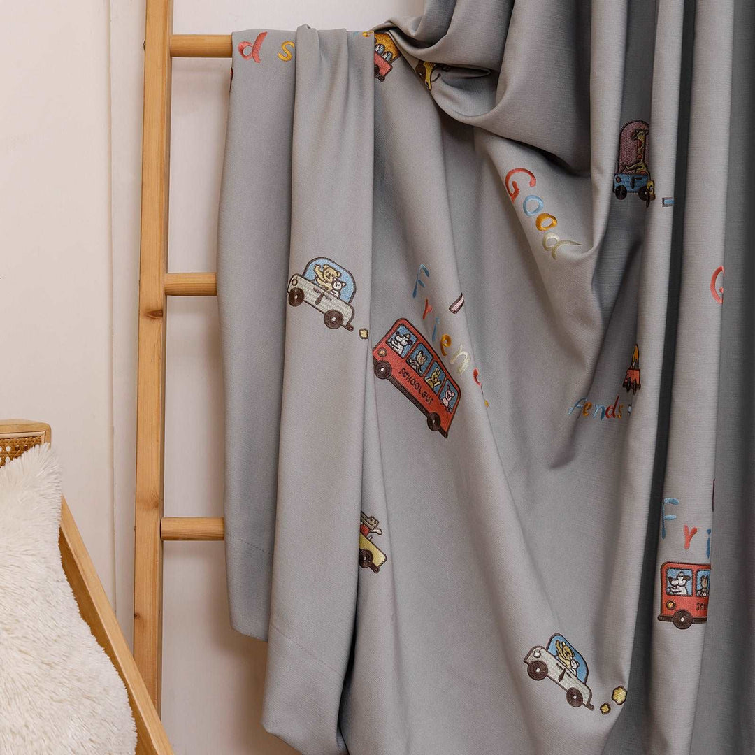 AMUMU Pattern Curtain Drape for Kids, Custom Size and Top