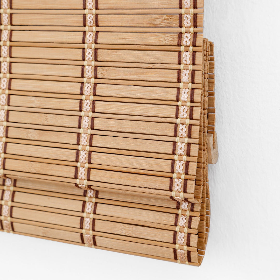 Cordless Bamboo Roman Shade Blind, Light Filtering