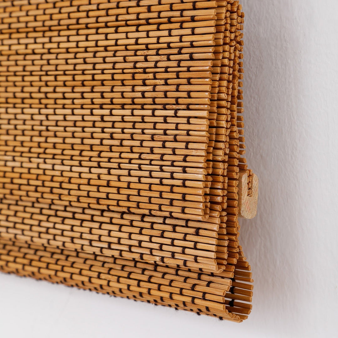 Cordless Bamboo Roman Shade Blind, Light Filtering