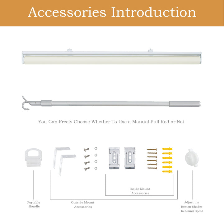 Cordless Roller Shades, 100% Blackout Window Blinds, UV Protection Heat Blocking, Custom, Pull Down Shades Window for Bedroom Living Room Kitchen Bathroom, Easy to Install