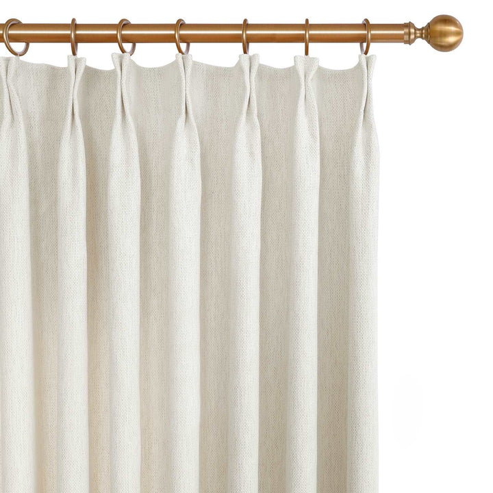 GWEN Chenille Fabric Soft Touch Curtain Drapes for Living Room Sliding Door, Custom Top and Size