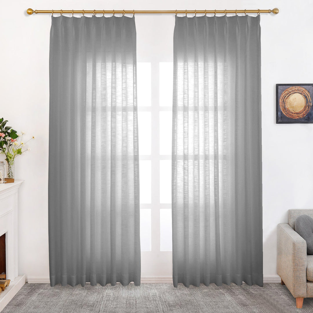 Kelley Linen Custom Curtain Drapes, Custom Size and Header Type (Grommet, Rod Pocket, Pinch Pleat)