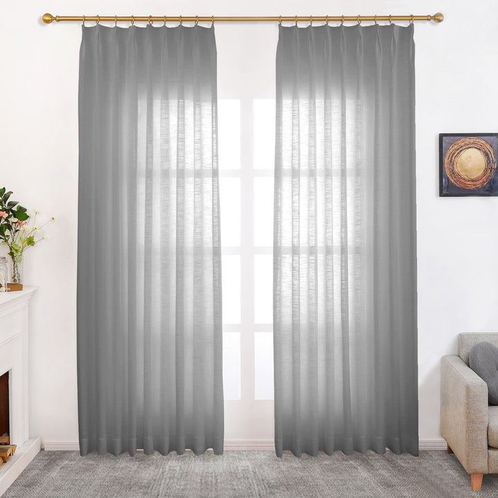 Kelley Linen Custom Curtain Drapes, Custom Size and Header Type (Grommet, Rod Pocket, Pinch Pleat)