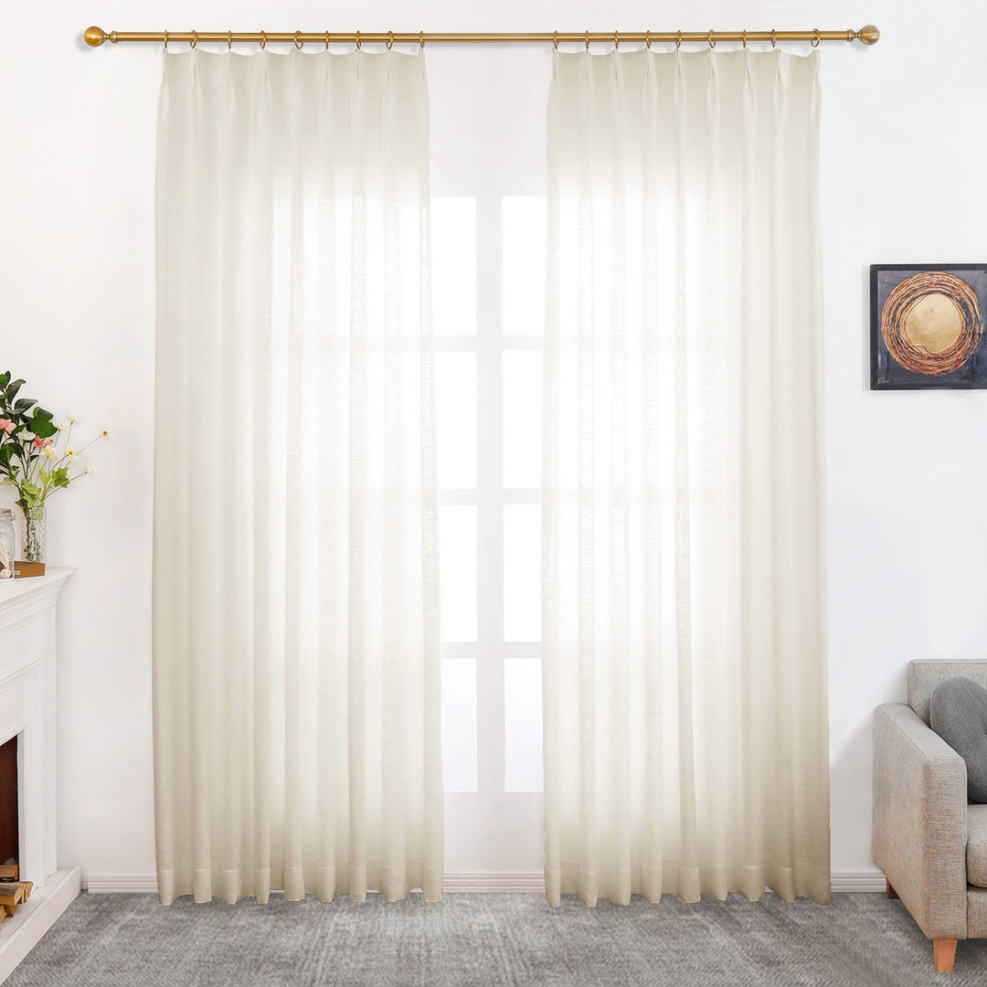 Kelley Linen Custom Curtain Drapes, Custom Size and Header Type (Grommet, Rod Pocket, Pinch Pleat)