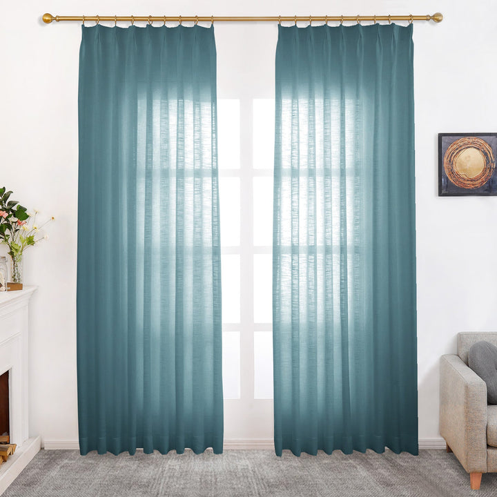 Kelley Linen Custom Curtain Drapes, Custom Size and Header Type (Grommet, Rod Pocket, Pinch Pleat)