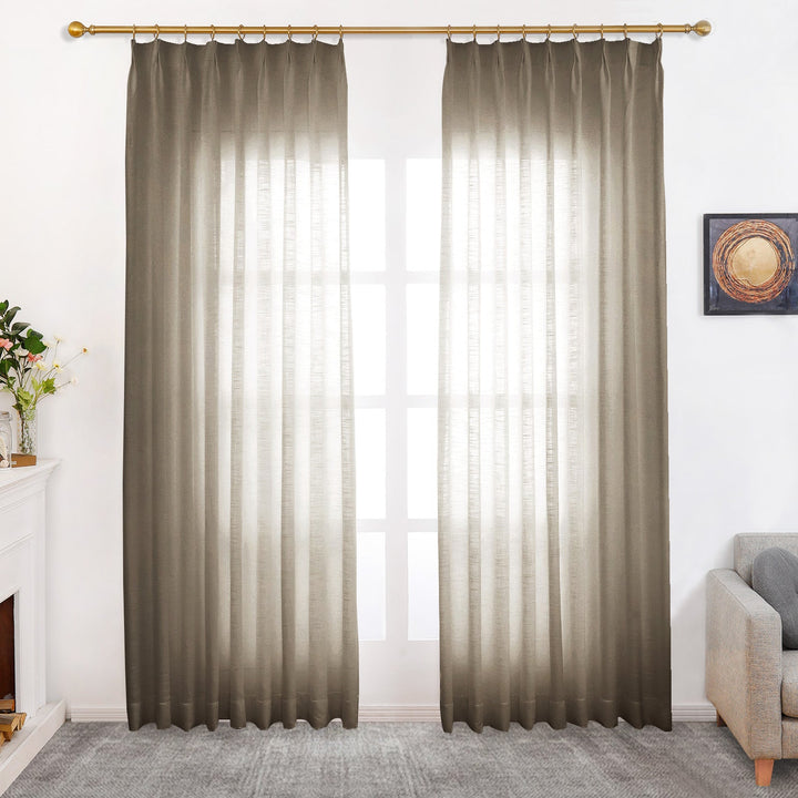 Kelley Linen Custom Curtain Drapes, Custom Size and Header Type (Grommet, Rod Pocket, Pinch Pleat)