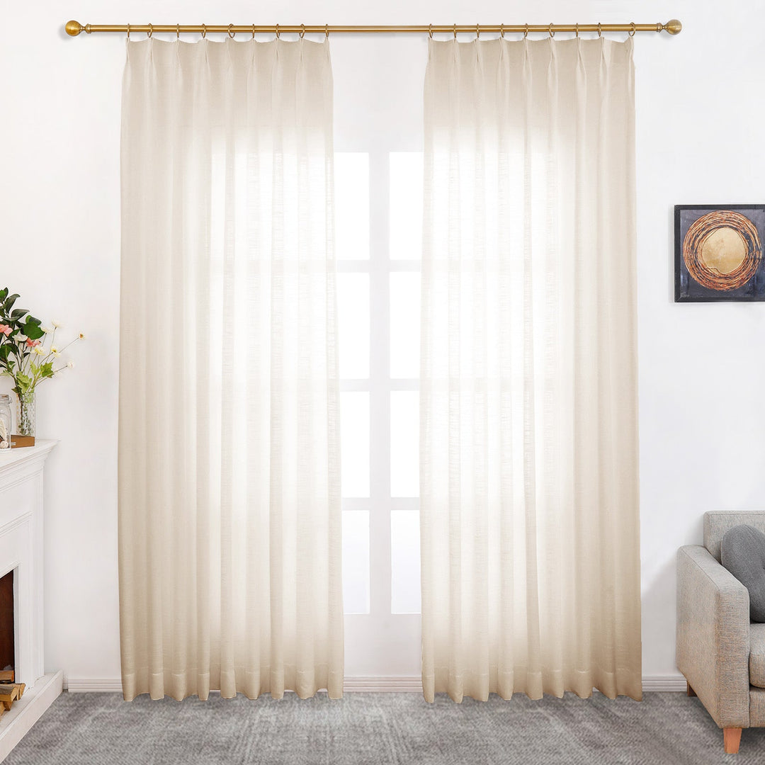 Kelley Linen Custom Curtain Drapes, Custom Size and Header Type (Grommet, Rod Pocket, Pinch Pleat)