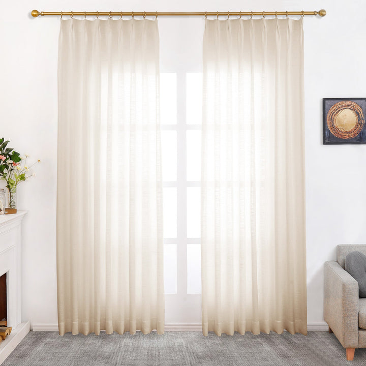 Kelley Linen Custom Curtain Drapes, Custom Size and Header Type (Grommet, Rod Pocket, Pinch Pleat)