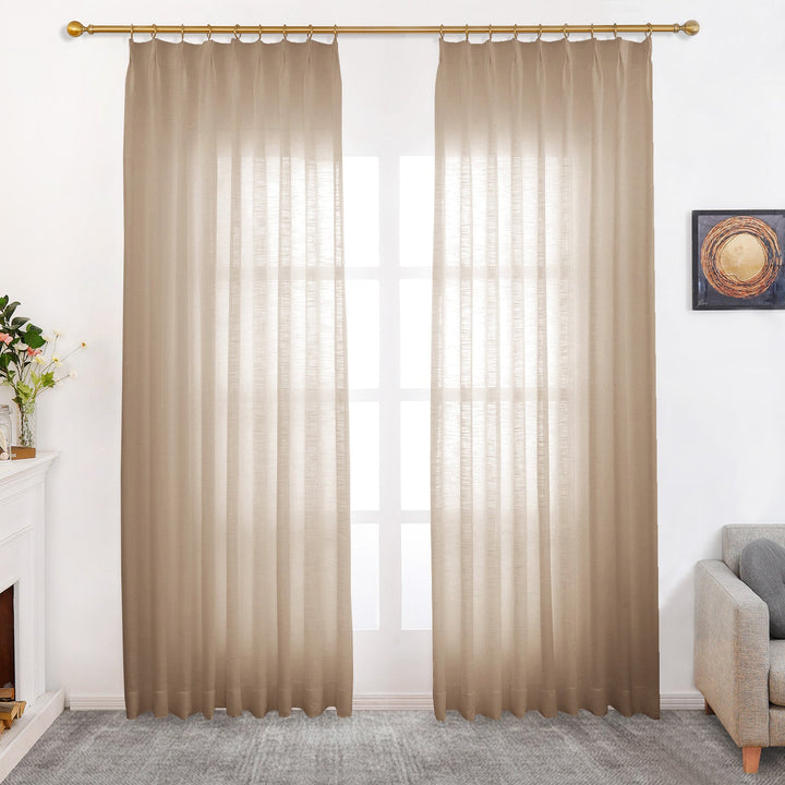 Kelley Linen Custom Curtain Drapes, Custom Size and Header Type (Grommet, Rod Pocket, Pinch Pleat)