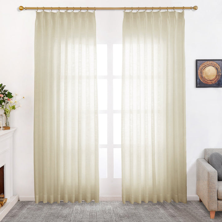 Kelley Linen Custom Curtain Drapes, Custom Size and Header Type (Grommet, Rod Pocket, Pinch Pleat)