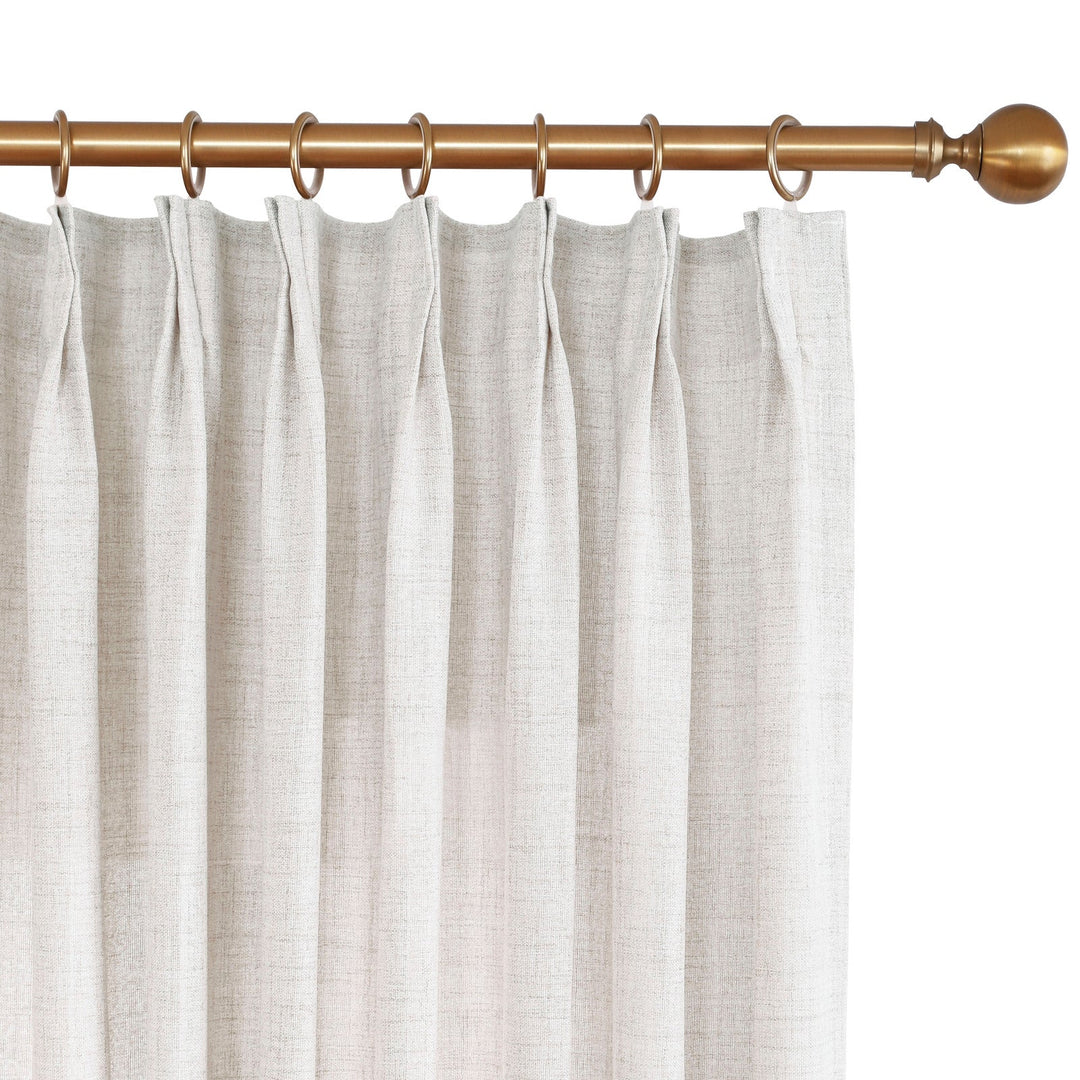 Linen Curtains Custom, Curtain with Hooks,1 Panel, Drapes Neutral Modern Farmhouse for Living Room Bedroom Office