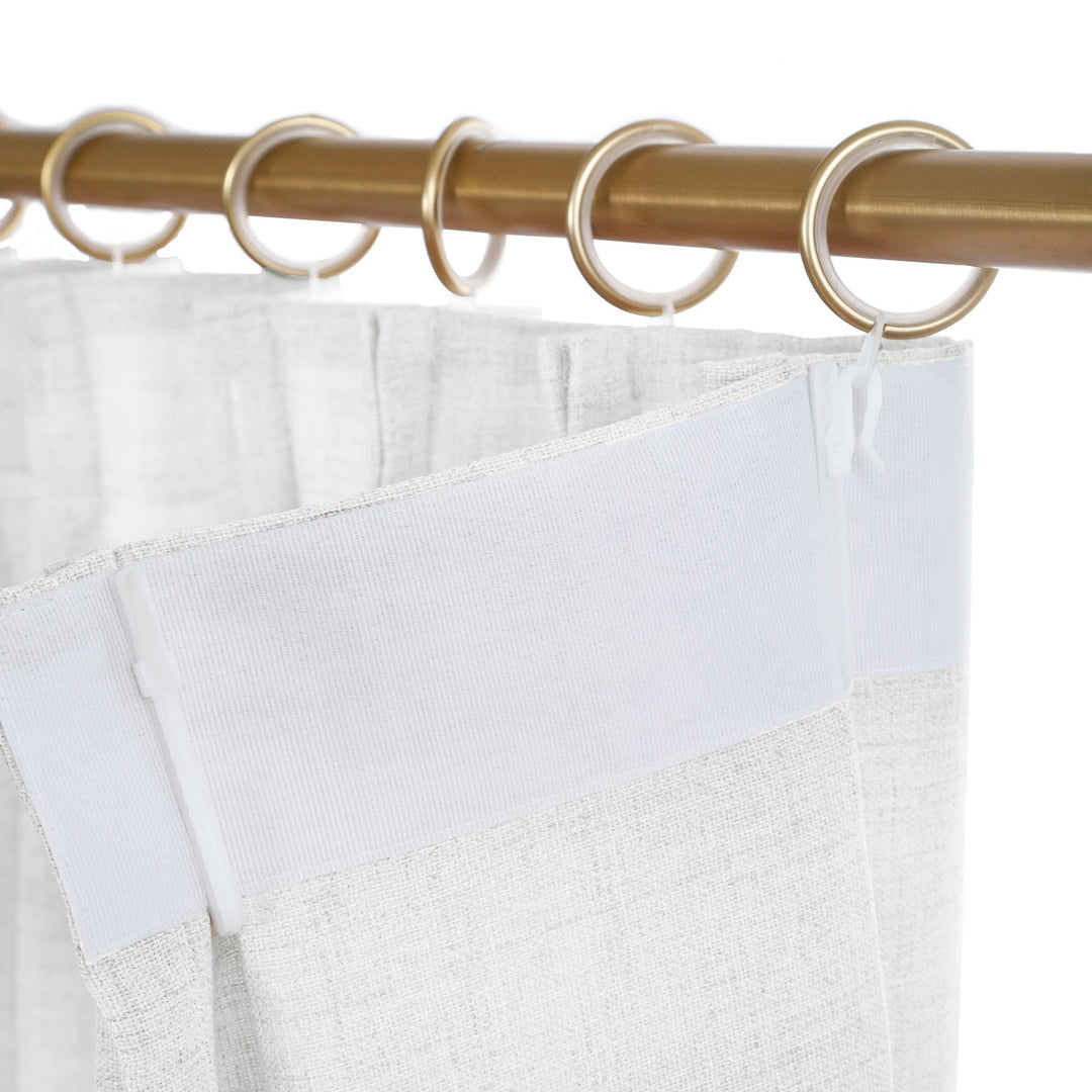 Linen Curtains Custom, Curtain with Hooks,1 Panel, Drapes Neutral Modern Farmhouse for Living Room Bedroom Office