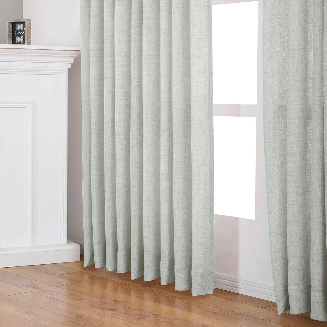 Linen Curtains Custom, Curtain with Hooks,1 Panel, Drapes Neutral Modern Farmhouse for Living Room Bedroom Office