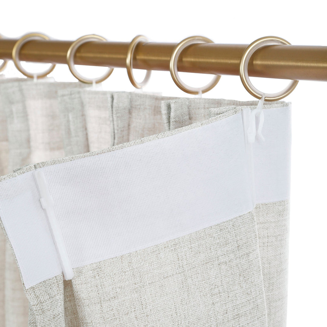 Linen Curtains Custom, Curtain with Hooks,1 Panel, Drapes Neutral Modern Farmhouse for Living Room Bedroom Office