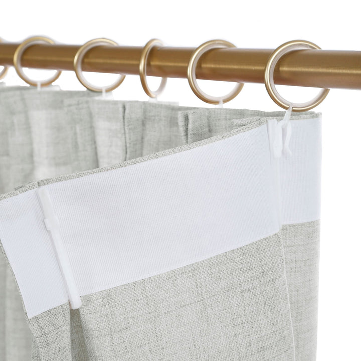 Linen Curtains Custom, Curtain with Hooks,1 Panel, Drapes Neutral Modern Farmhouse for Living Room Bedroom Office