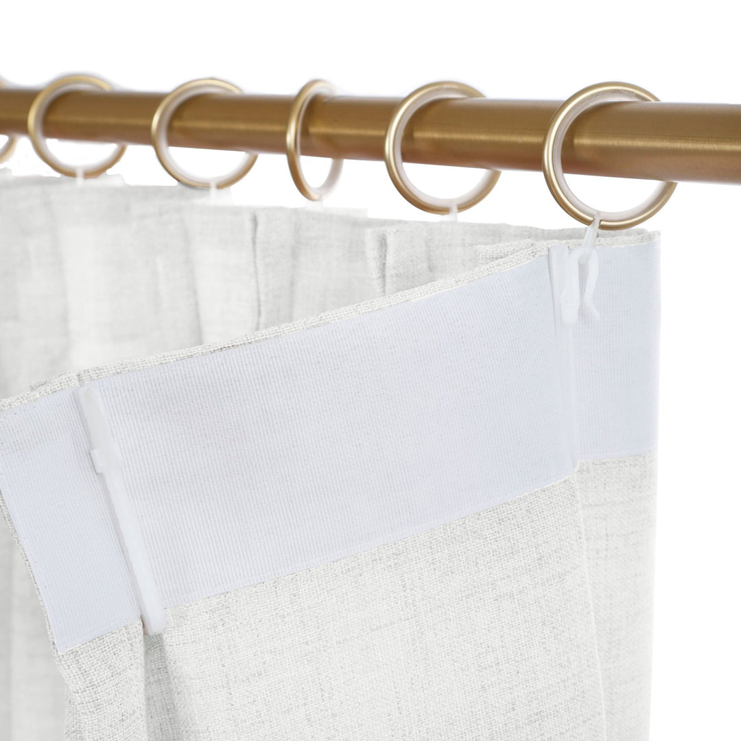 Linen Curtains Custom, Curtain with Hooks,1 Panel, Drapes Neutral Modern Farmhouse for Living Room Bedroom Office