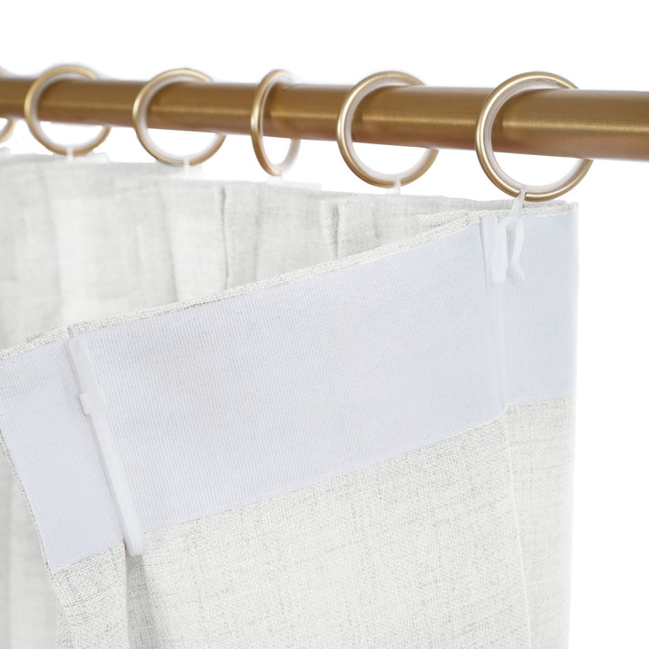 Linen Curtains Custom, Curtain with Hooks,1 Panel, Drapes Neutral Modern Farmhouse for Living Room Bedroom Office