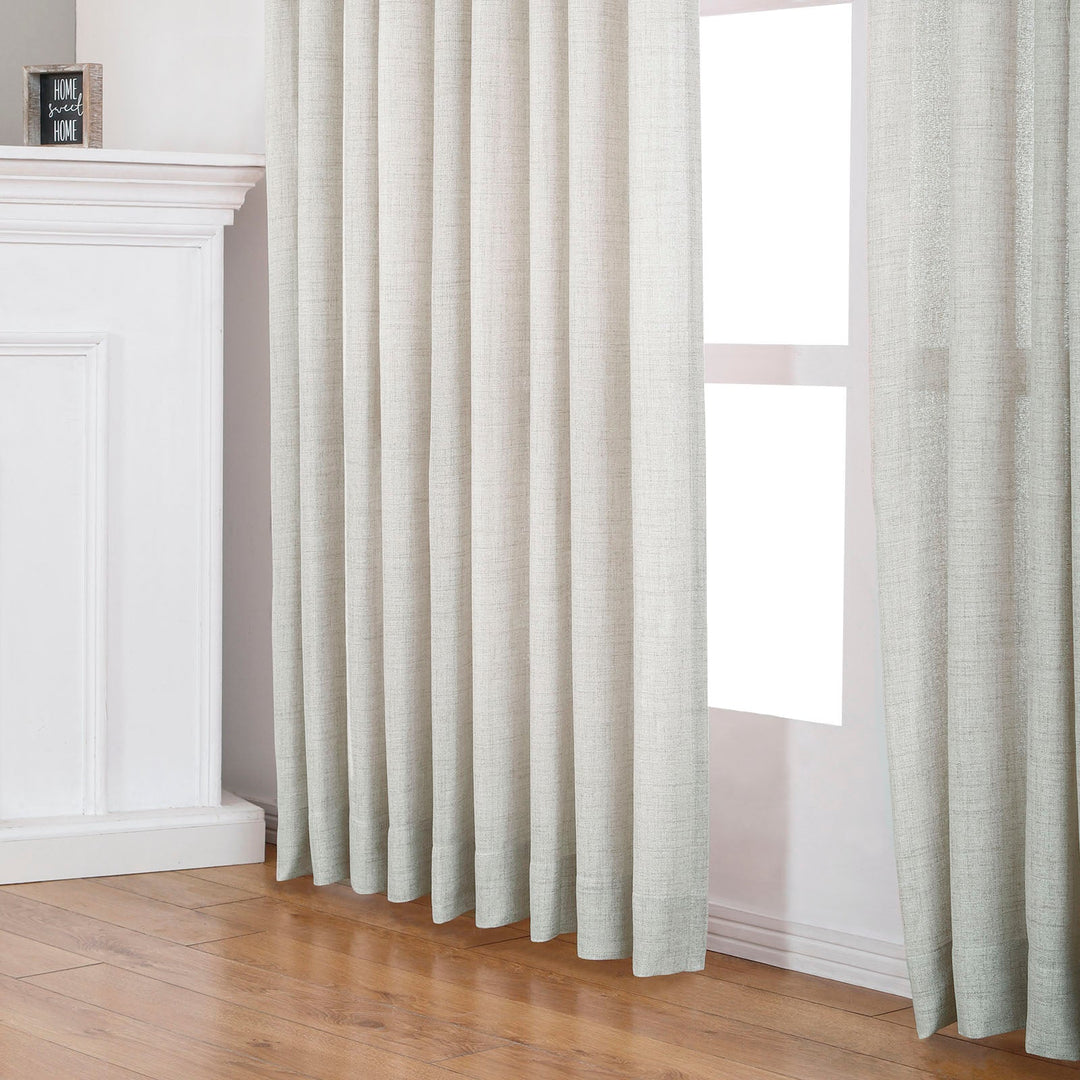 Linen Curtains Custom, Curtain with Hooks,1 Panel, Drapes Neutral Modern Farmhouse for Living Room Bedroom Office