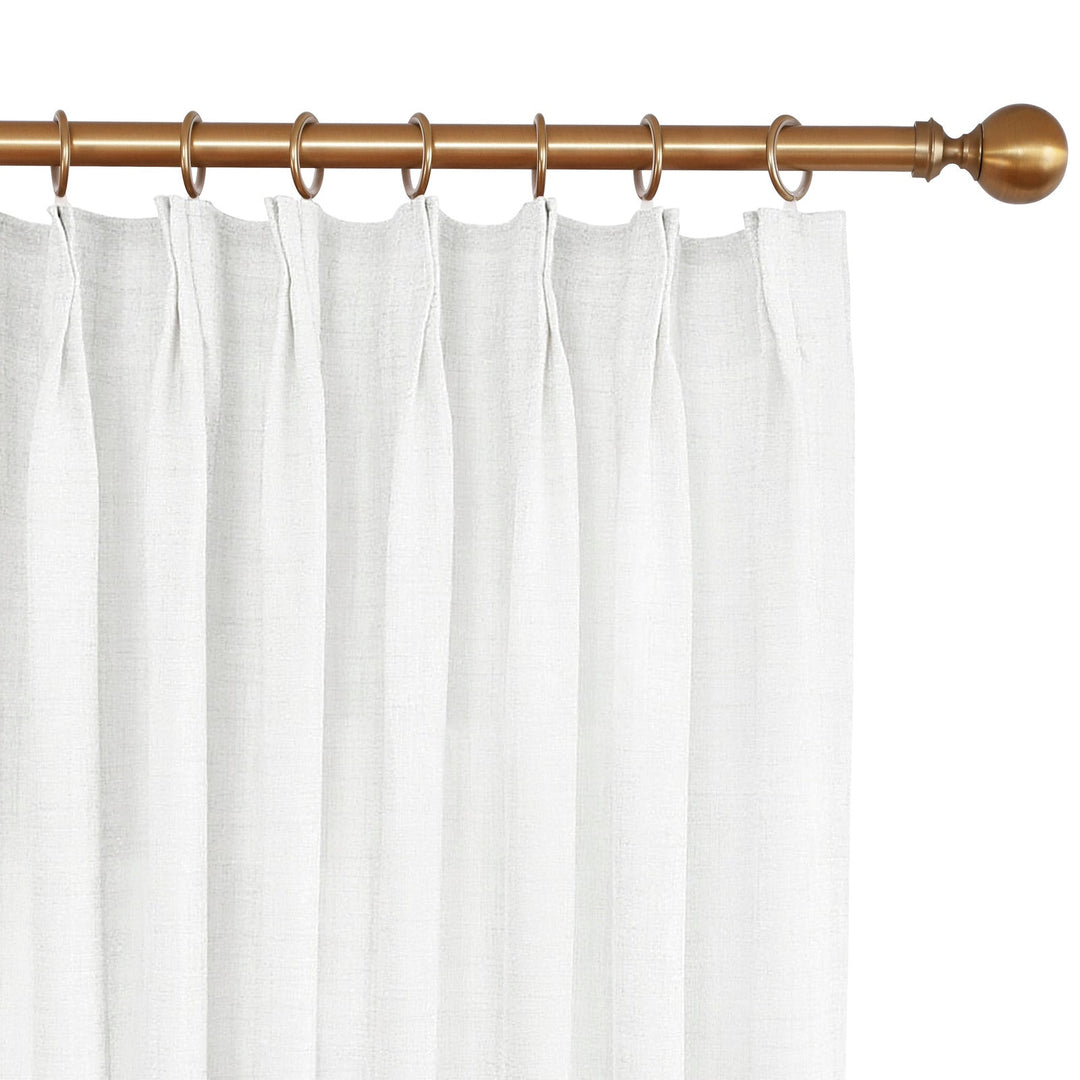 Linen Curtains Custom, Curtain with Hooks,1 Panel, Drapes Neutral Modern Farmhouse for Living Room Bedroom Office