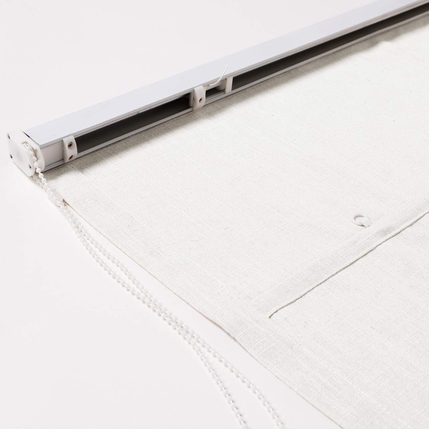 Shade Drawstring Loop Liz Linen Roman Shades Customized Faux Linen Roman Shade with Loop Con ...