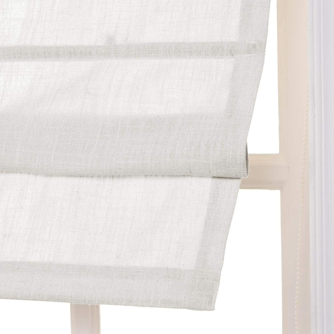 Liz Line Roman Shades Customized Roman Shade Faux Linen Roman Shade with Loop Control