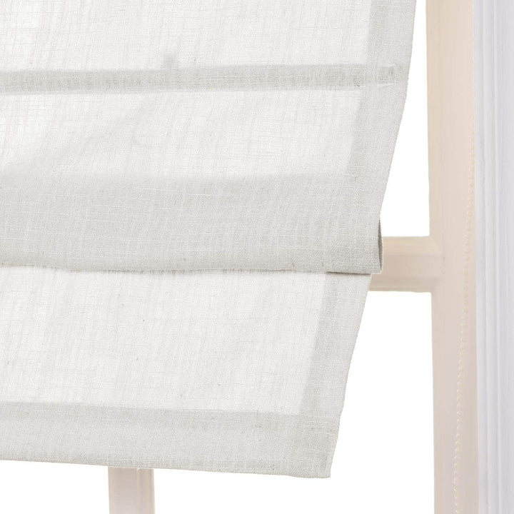 Liz Line Roman Shades Customized Roman Shade Faux Linen Roman Shade with Loop Control