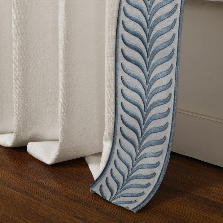 beige white custom curtains