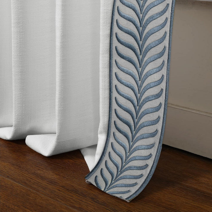snow white pinch pleat linen curtains