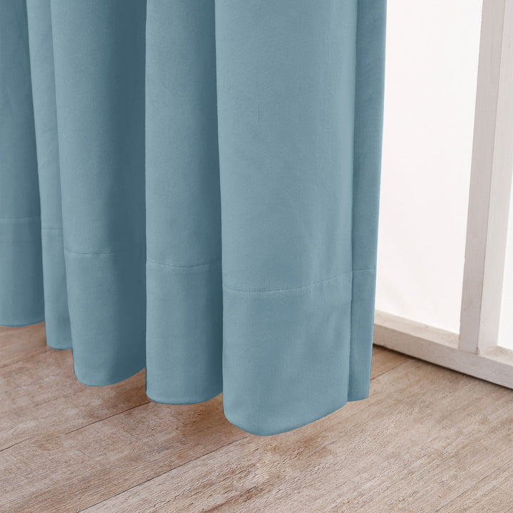 blue velvet curtains