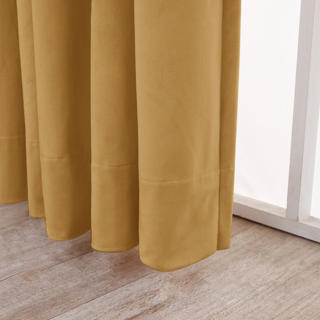 wheat velvet curtains