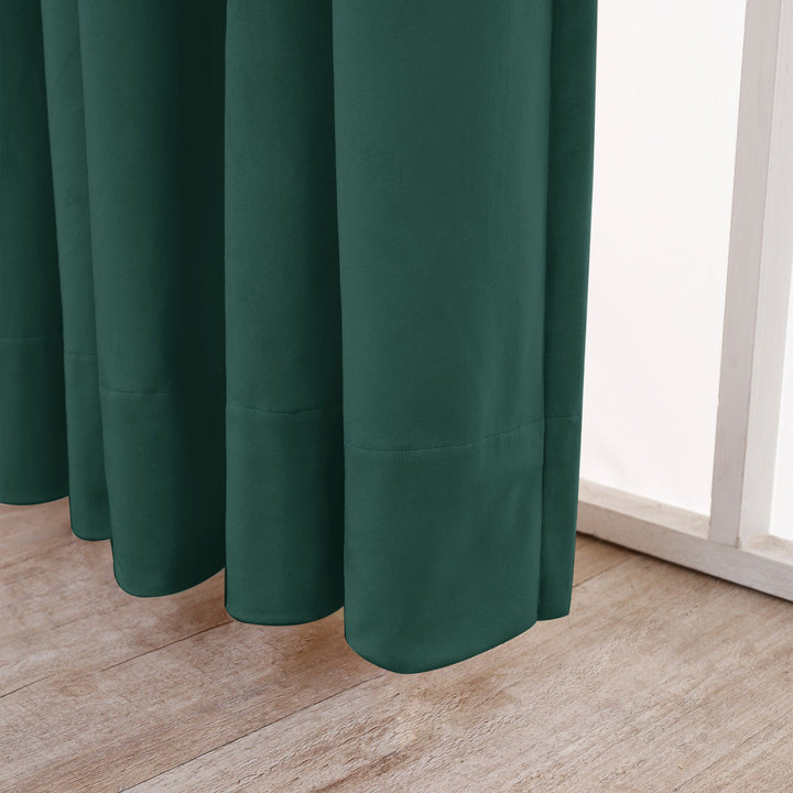 green velvet curtains