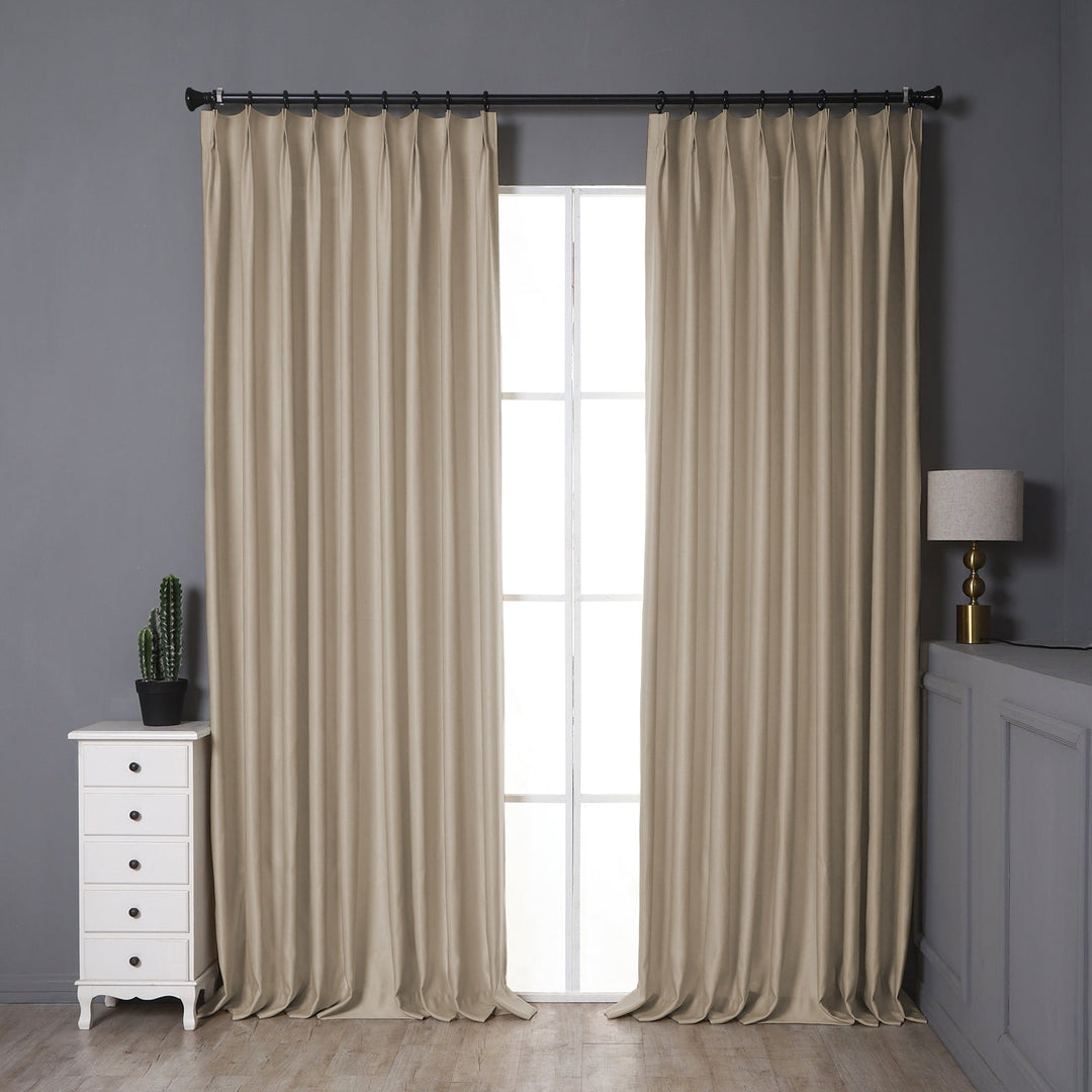 PAX Blackout Waterproof Curtain Panels for Bedroom Living Room, Custom Size and Header Type (Grommet, Rod Pocket, Pinch Pleat)