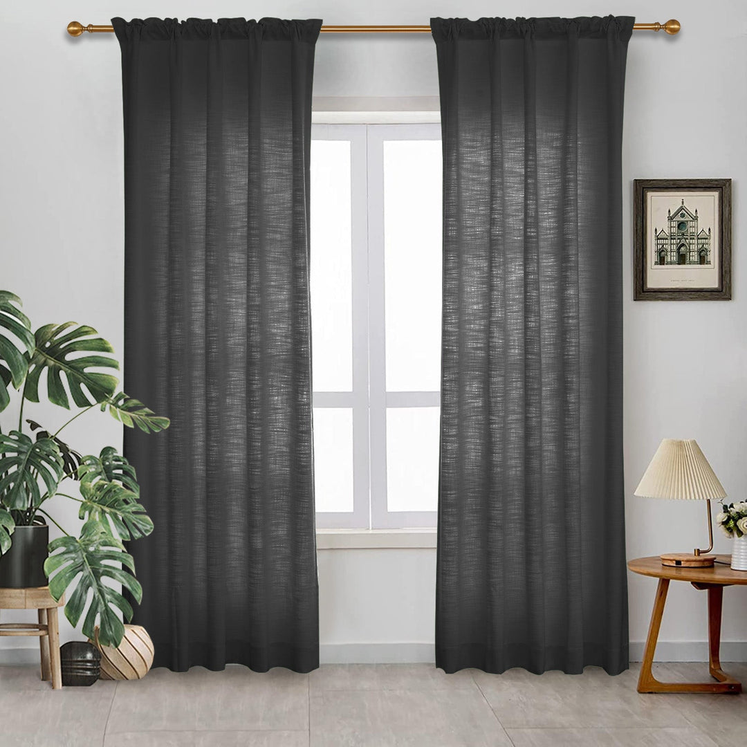 Sabrian Linen Curtain Custom Size and Header Type (Grommet, Rod Pocket, Pinch Pleat)