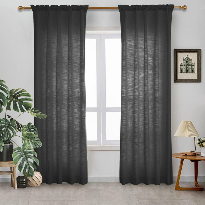 Sabrian Linen Curtain Custom Size and Header Type (Grommet, Rod Pocket, Pinch Pleat)