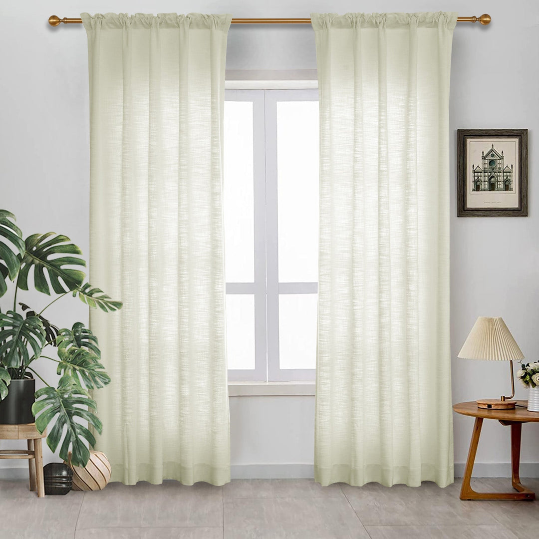 Sabrian Linen Curtain Custom Size and Header Type (Grommet, Rod Pocket, Pinch Pleat)