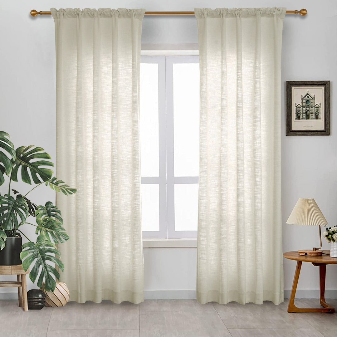 Sabrian Linen Curtain Custom Size and Header Type (Grommet, Rod Pocket, Pinch Pleat)