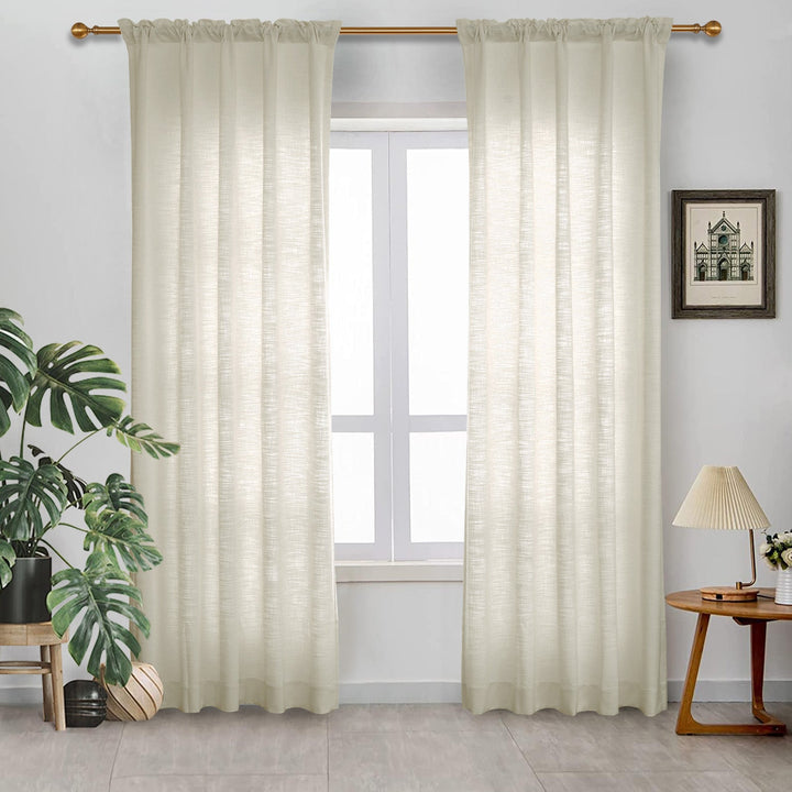 Sabrian Linen Curtain Custom Size and Header Type (Grommet, Rod Pocket, Pinch Pleat)