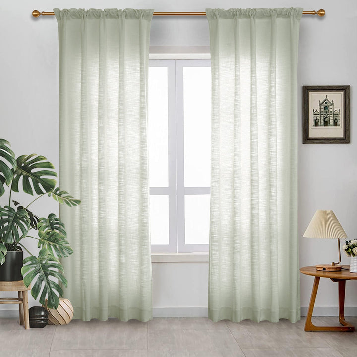 Sabrian Linen Curtain Custom Size and Header Type (Grommet, Rod Pocket, Pinch Pleat)